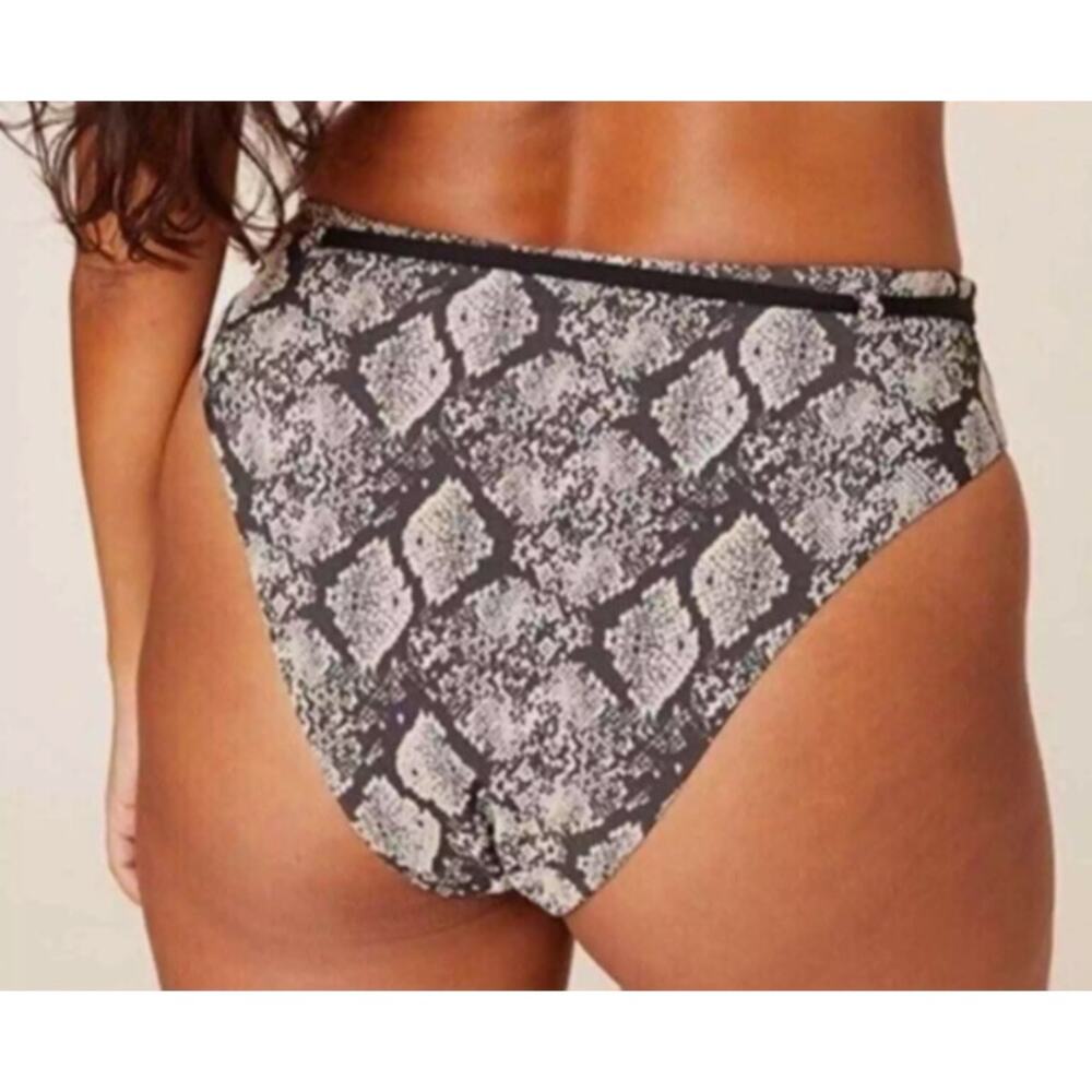Andie Swim Bikini Bottom Black Grey The Riviera - Picture 2 of 10